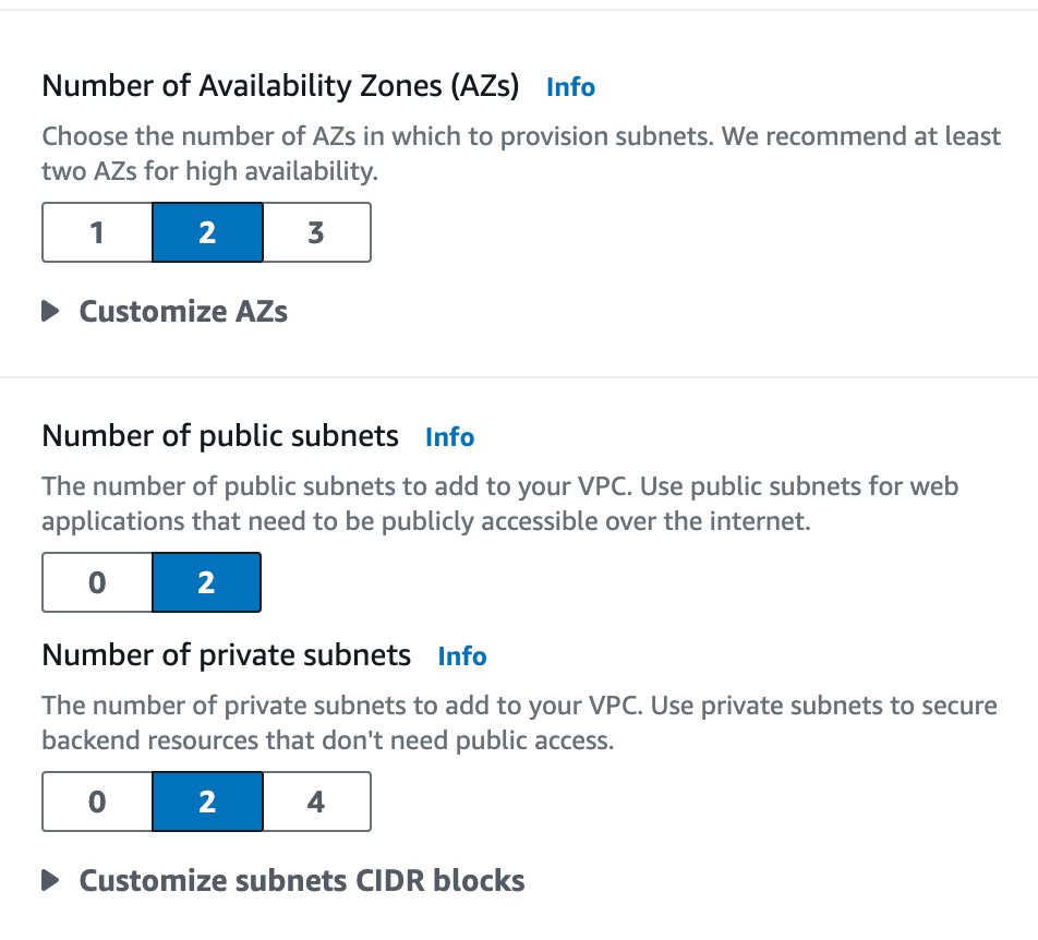 VPC settings 2