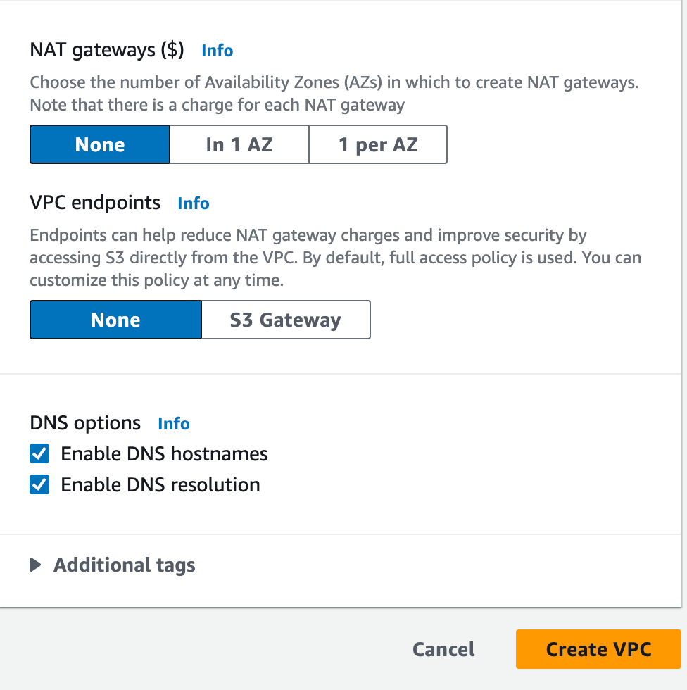 VPC settings 3